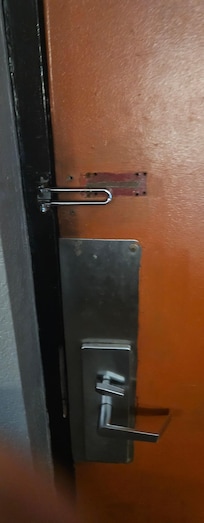 Broken front door lock