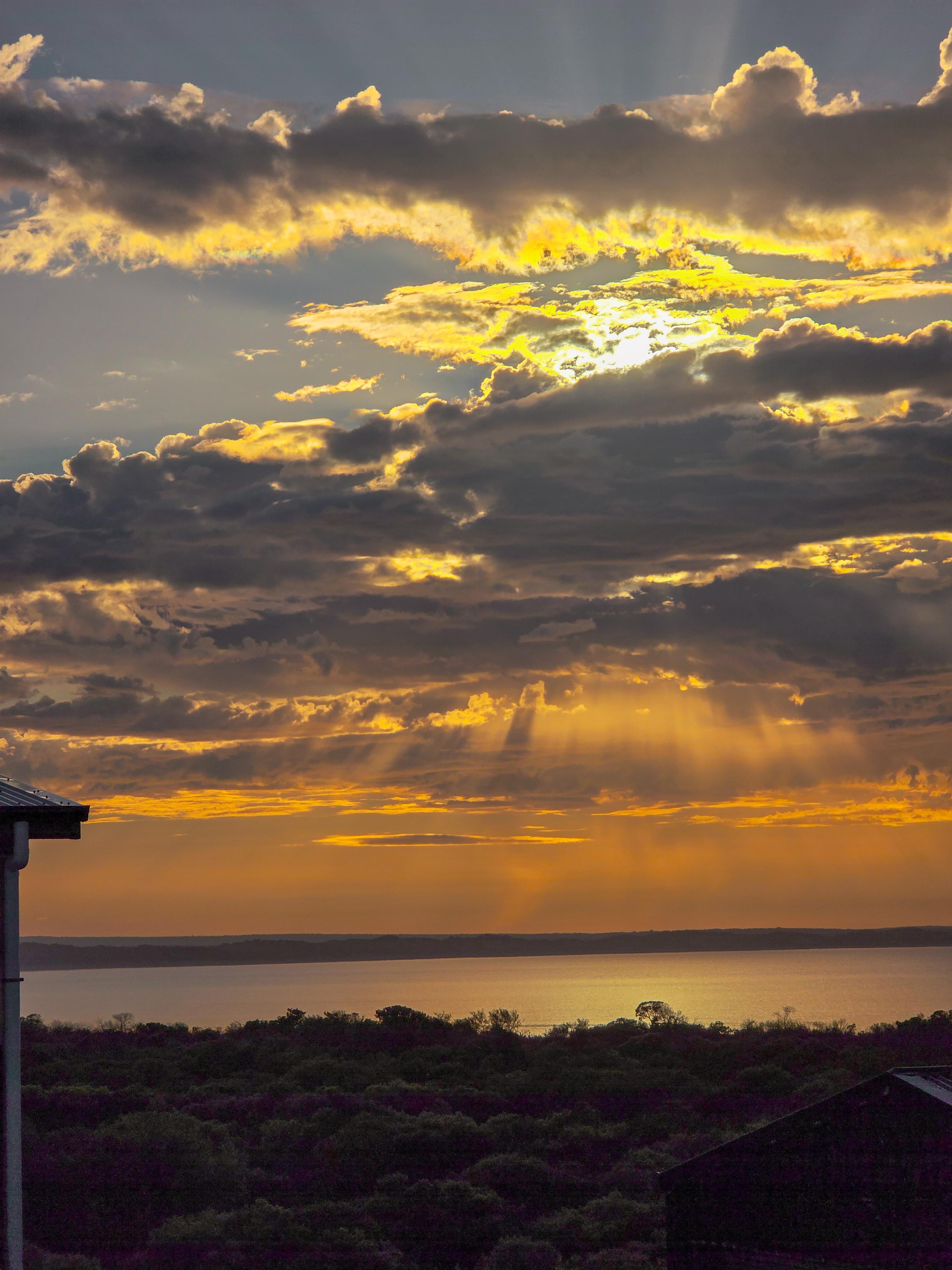 You'll be greeted by golden Sunrise.