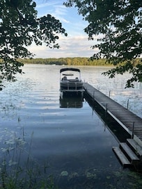 Dock with pontoon rented from local dealer