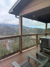 View from upper deck off kitchen/greatroom, enjoyed the hot
tub!