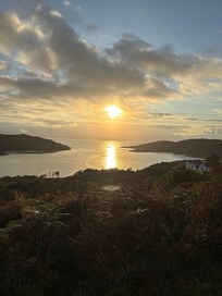 Beautiful sunset from the hillside.