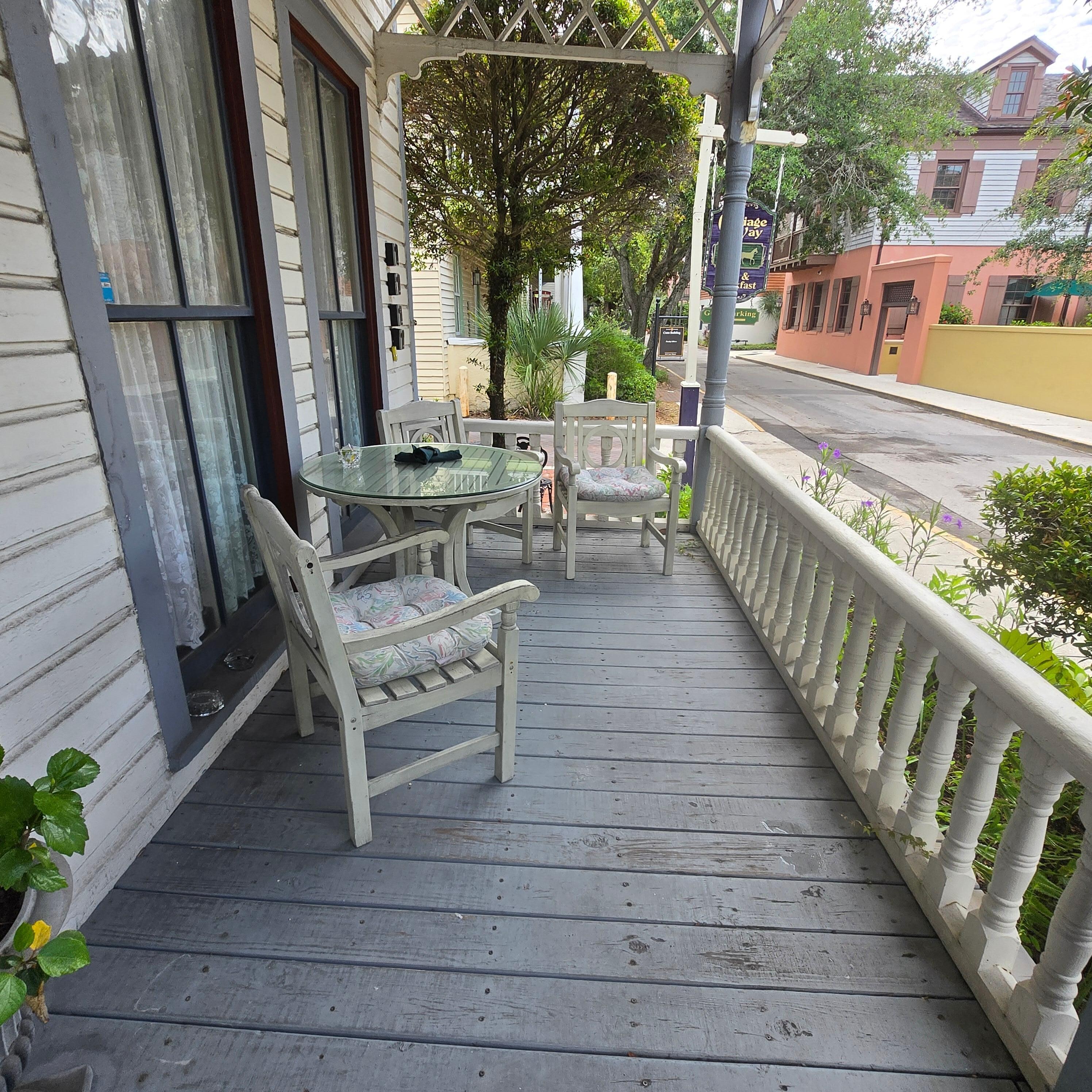 Front porch (left side)