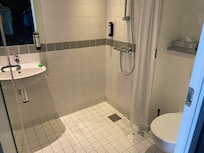 Typical Danish bathrooms in hotel