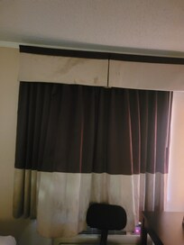 valance over curtain filthy