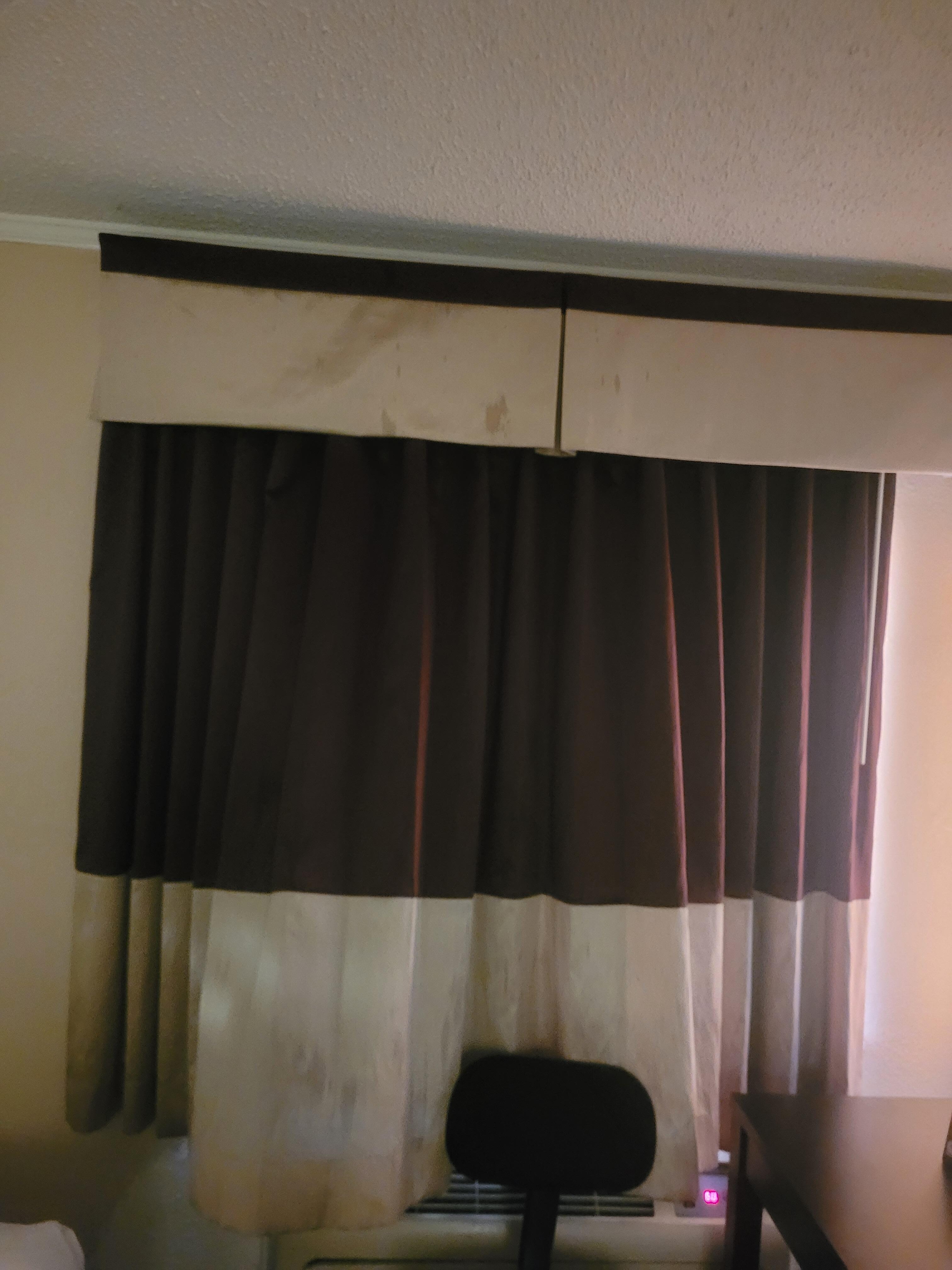 valance over curtain filthy