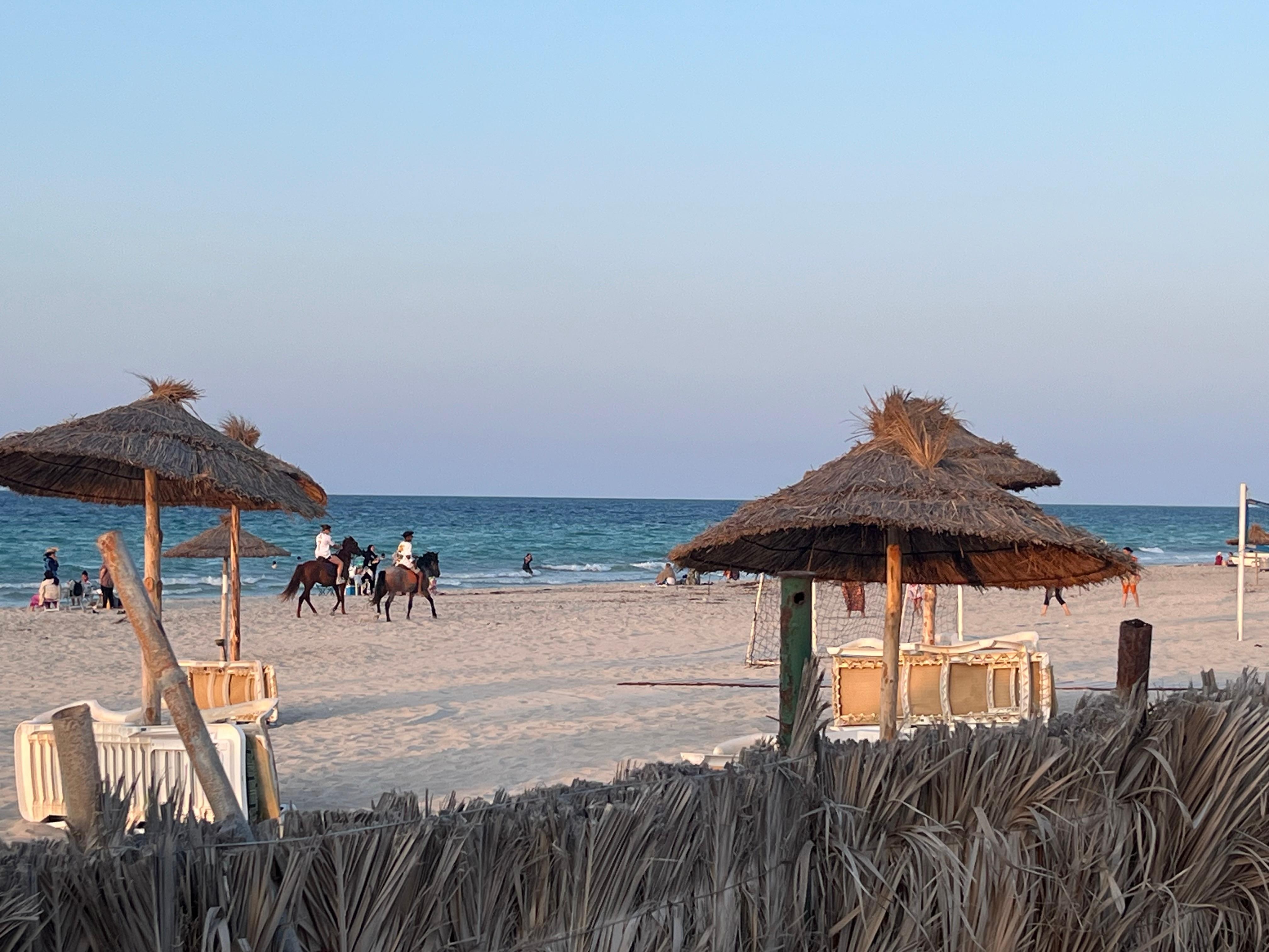 La plage de l’hôtel
