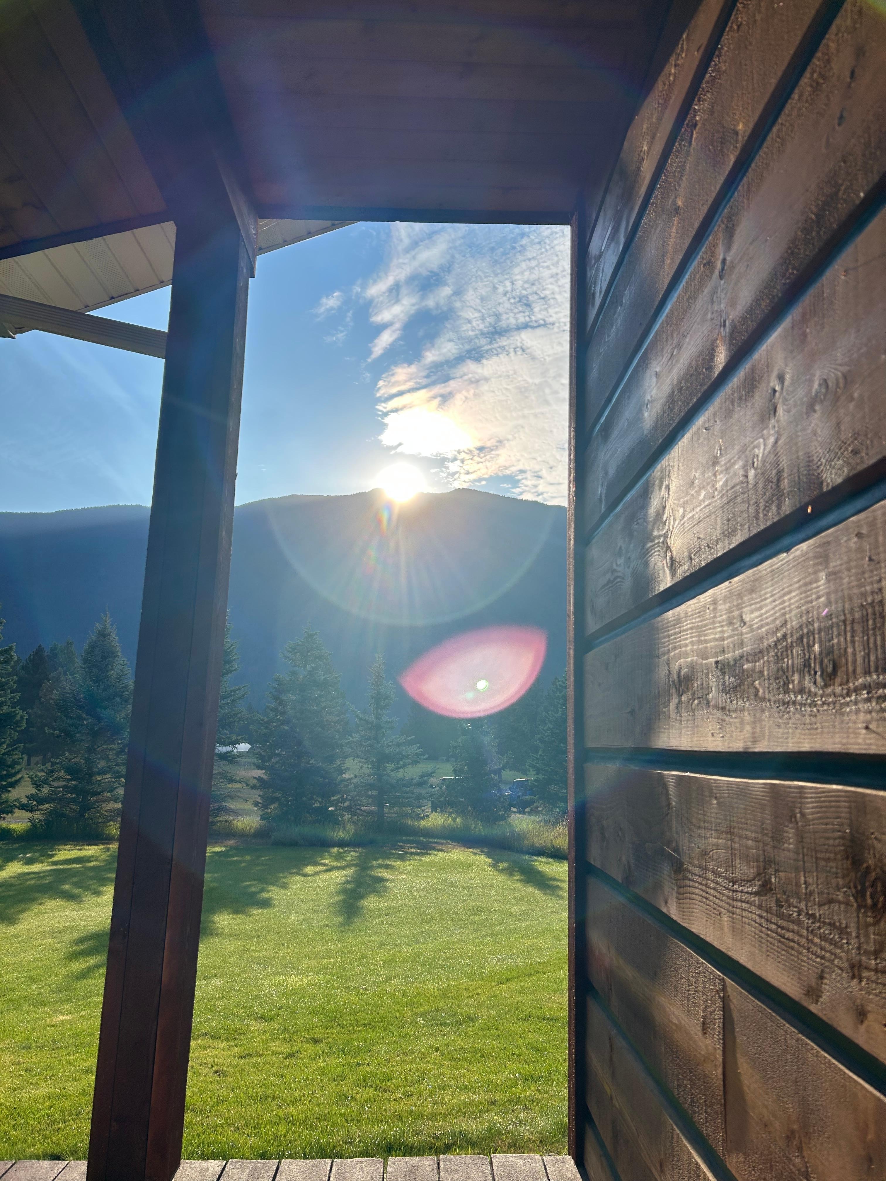 Sunrise from front deck.