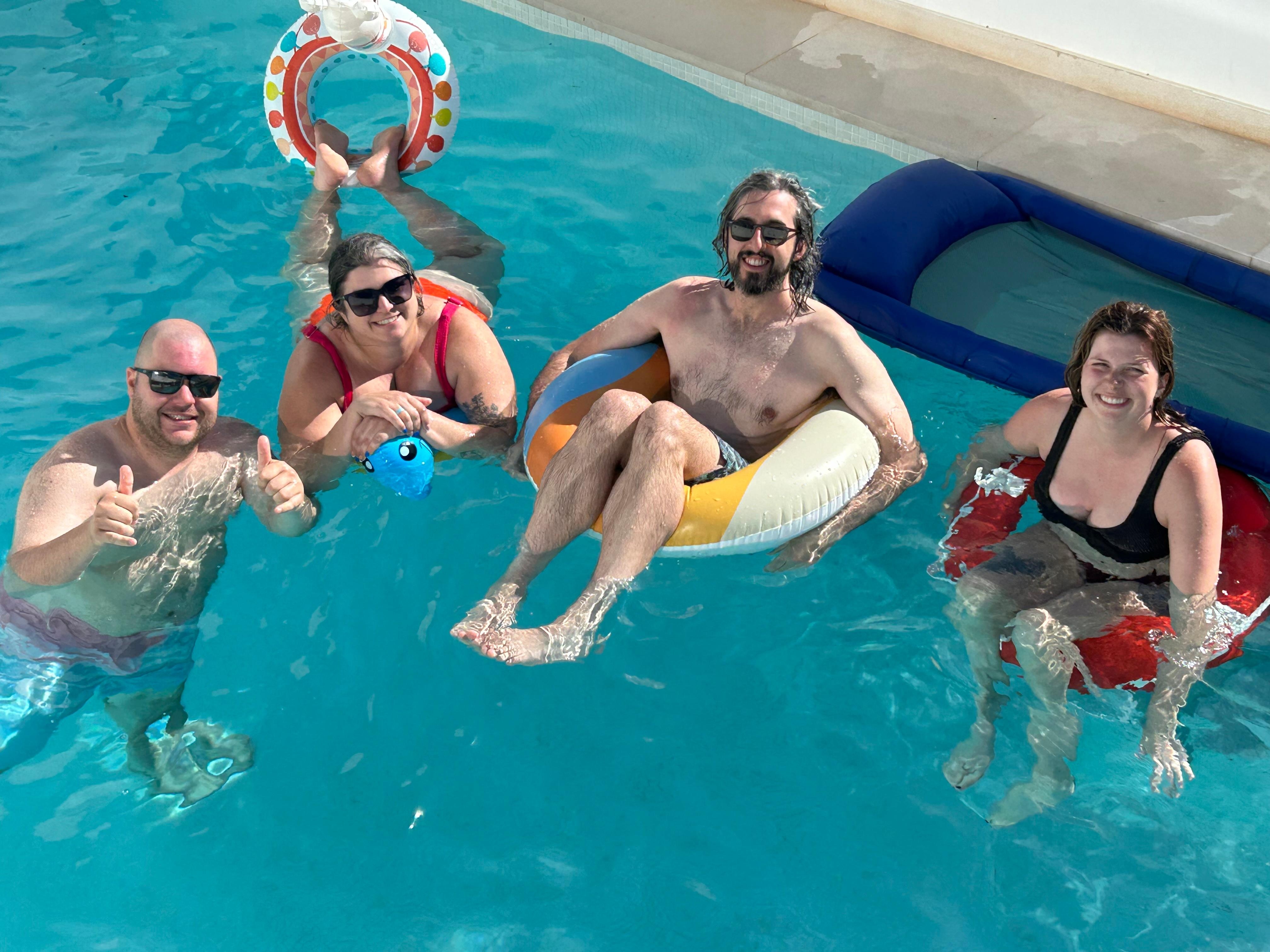 Pool is great on a hot day