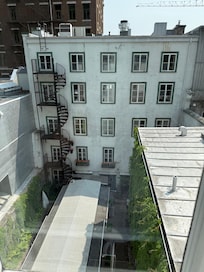 View from suite towards main hotel building