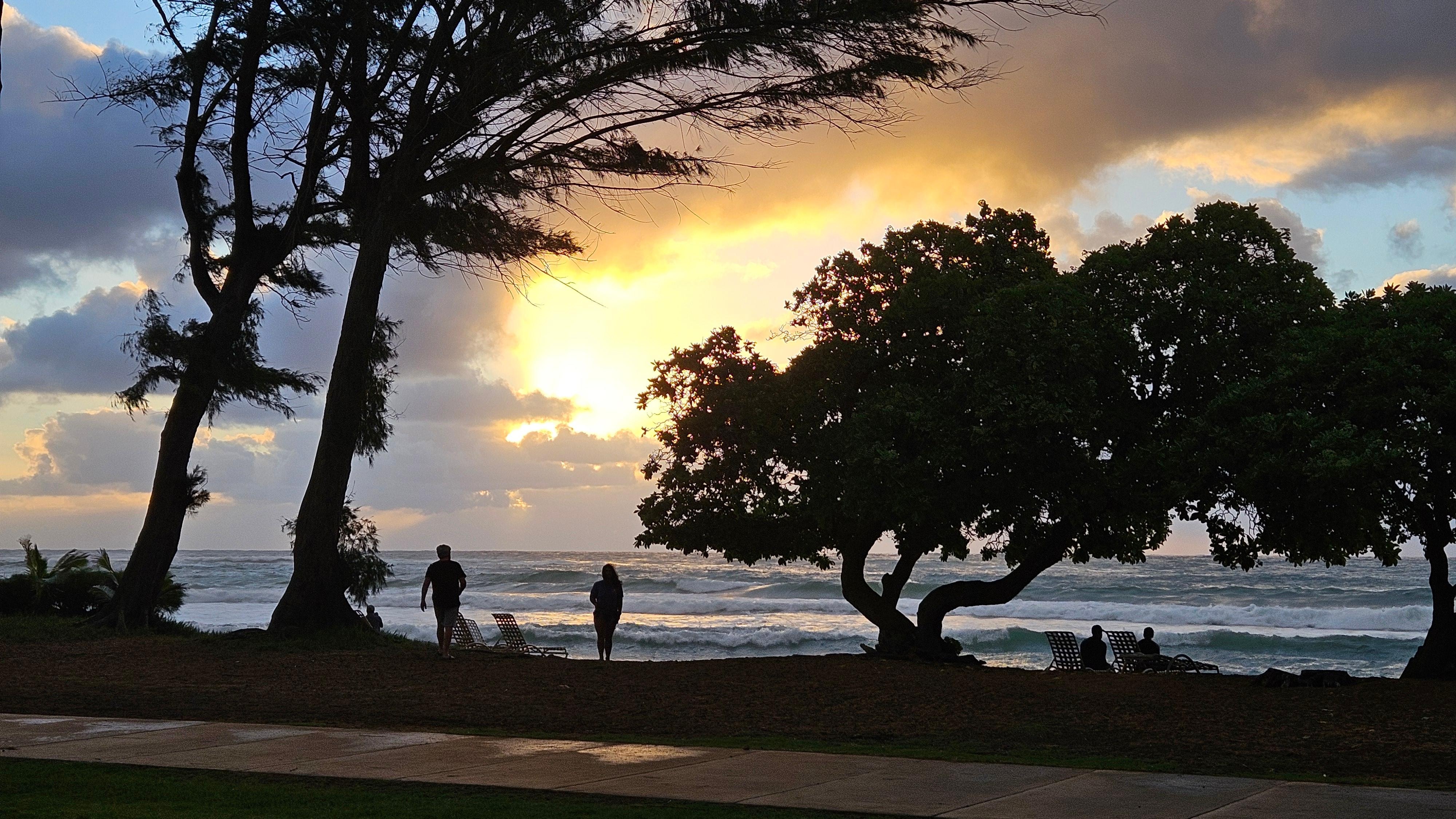 Just another beautiful sunrise. One of many that other walked to while we just took it in from our Lanai.