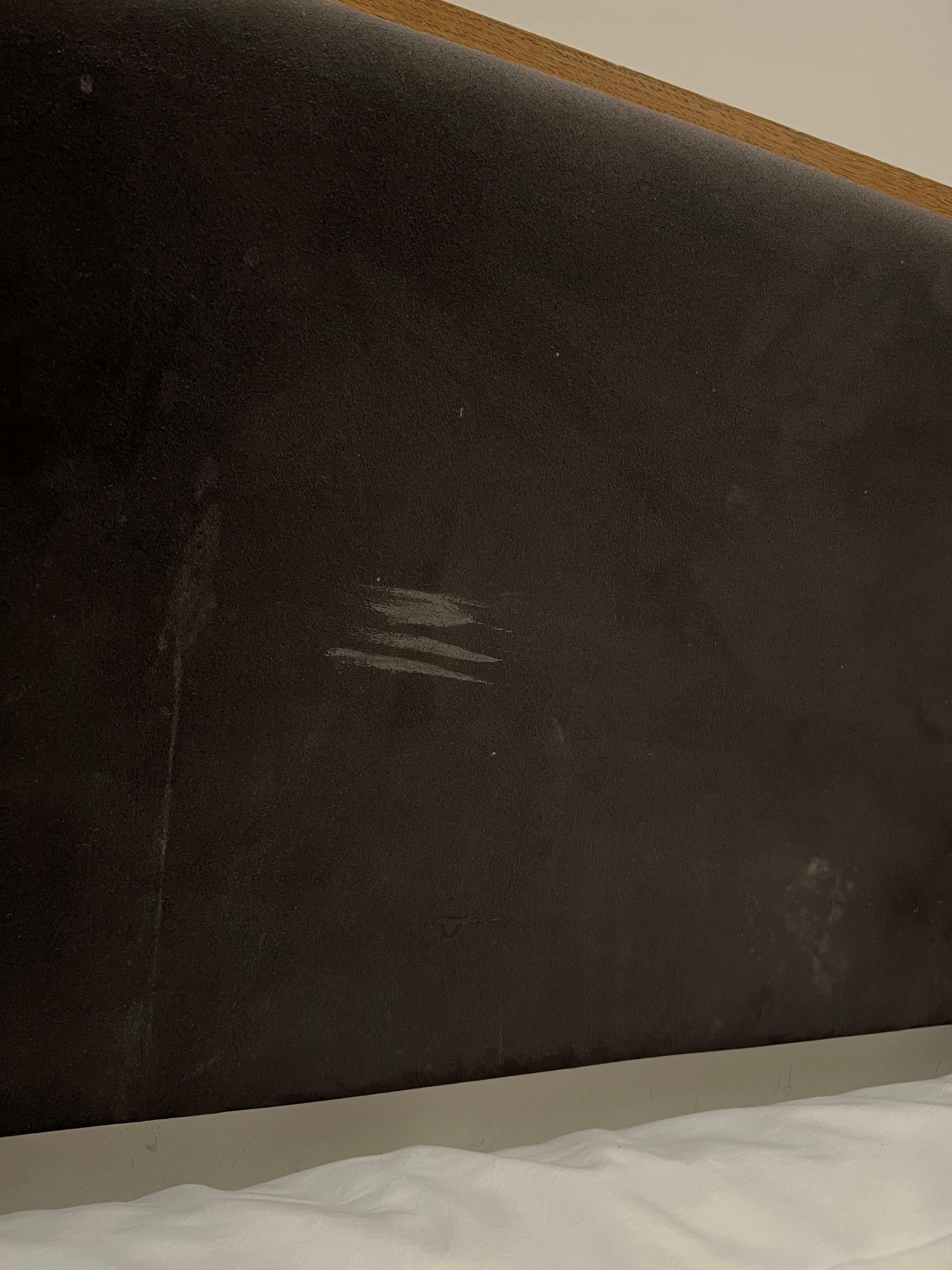 Bed headboard stains