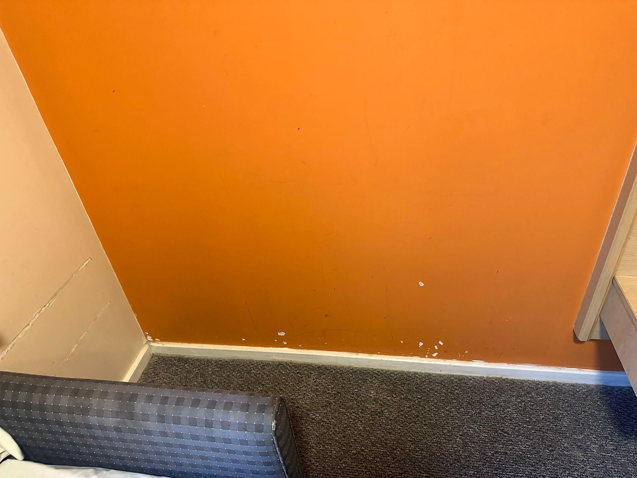 Marks all up the walls