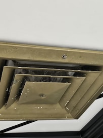 bathroom vent blocked by dirt