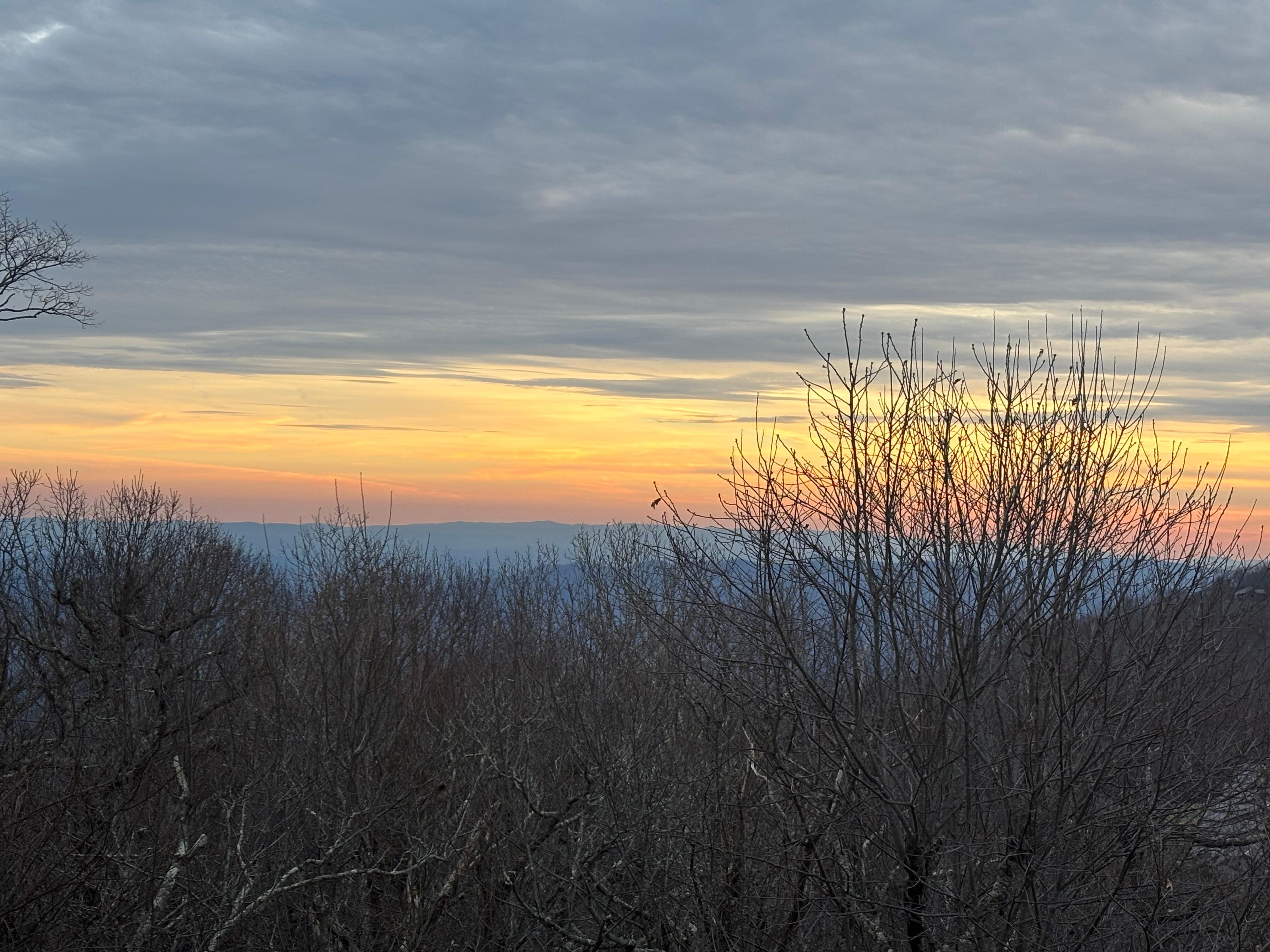 Mountain sunset from back deck