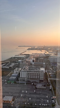 Watching sunrise in the morning.