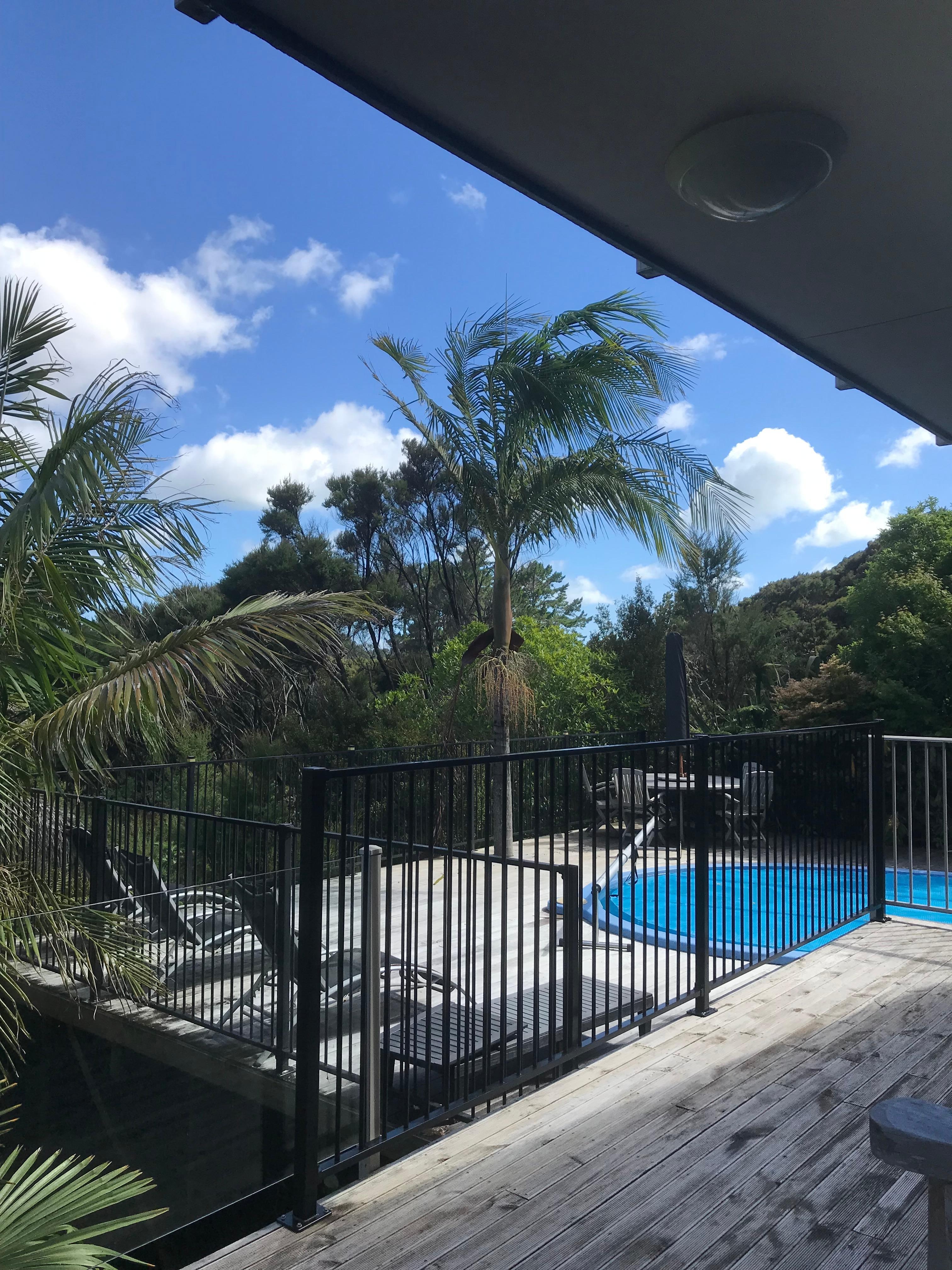 The pool and decking