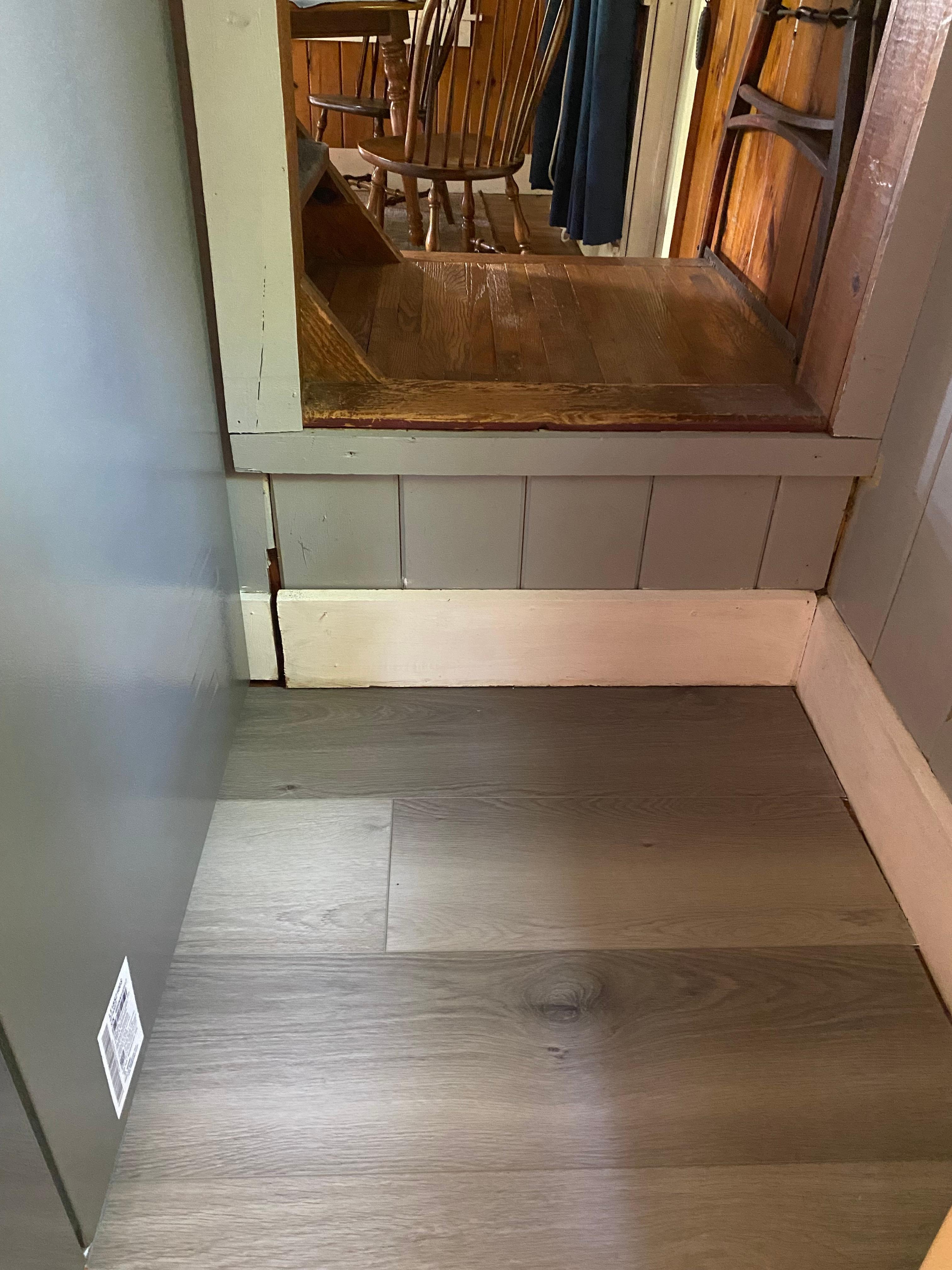 Step off to the kitchen from the stairs to bathroom had to go around to other side 