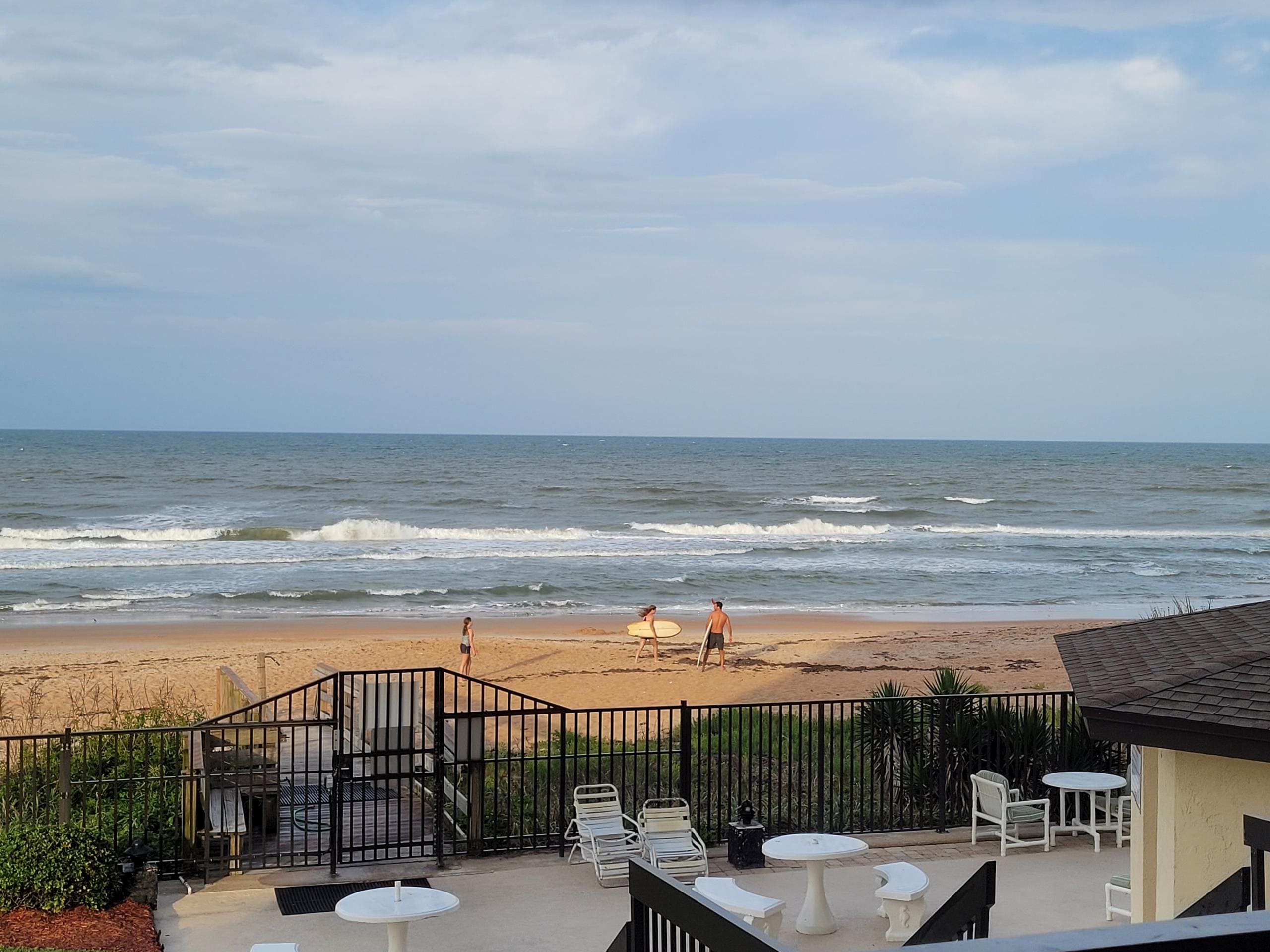 View from the balcony of the beach