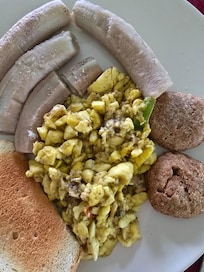 A 'proper' Jamaican breakfast, cooked by Lisa