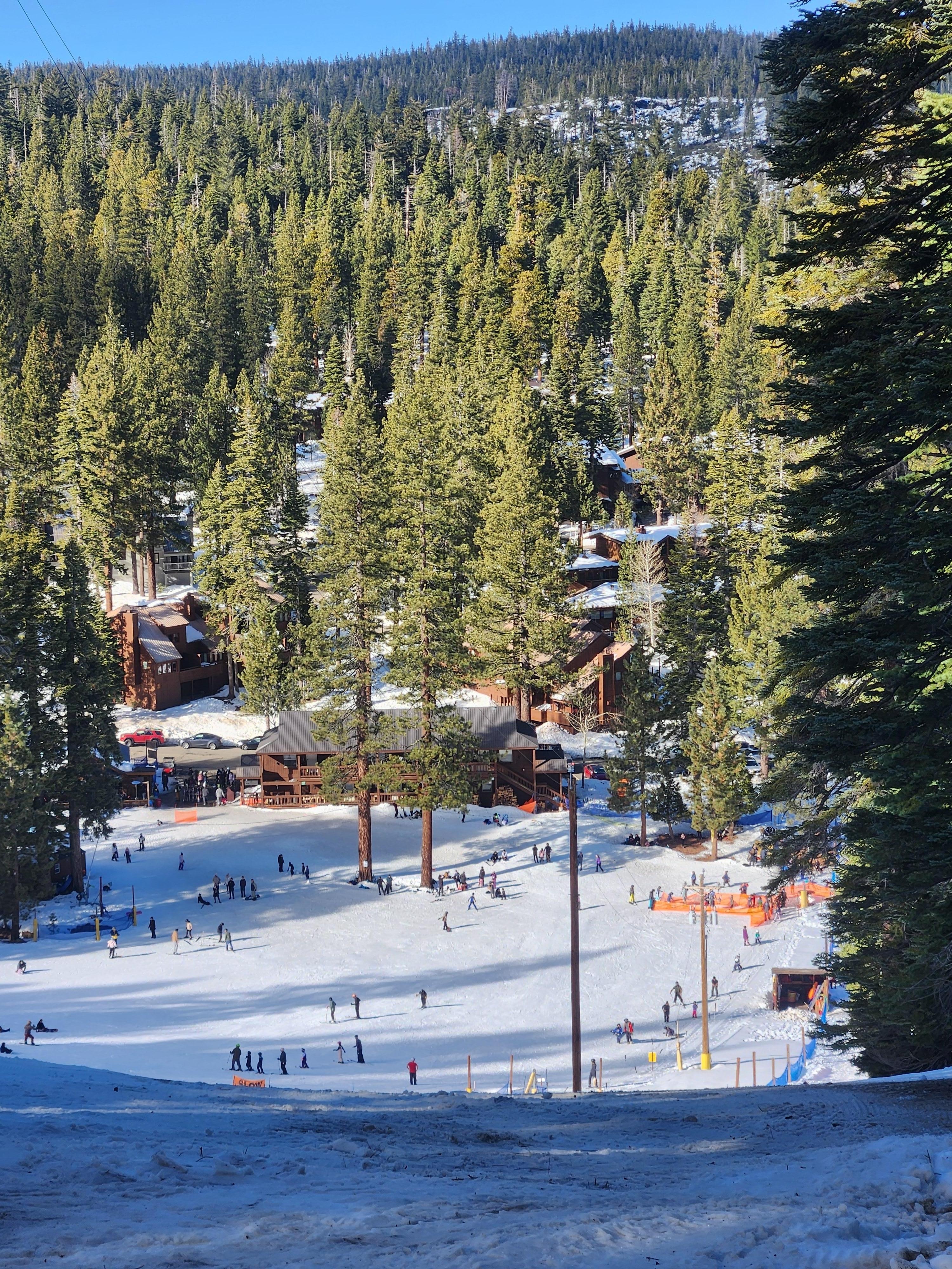From a property trail, looking down the ski/snowboard hill