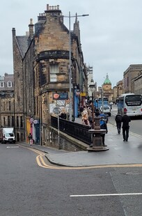 Walking the streets in Central Edinburgh