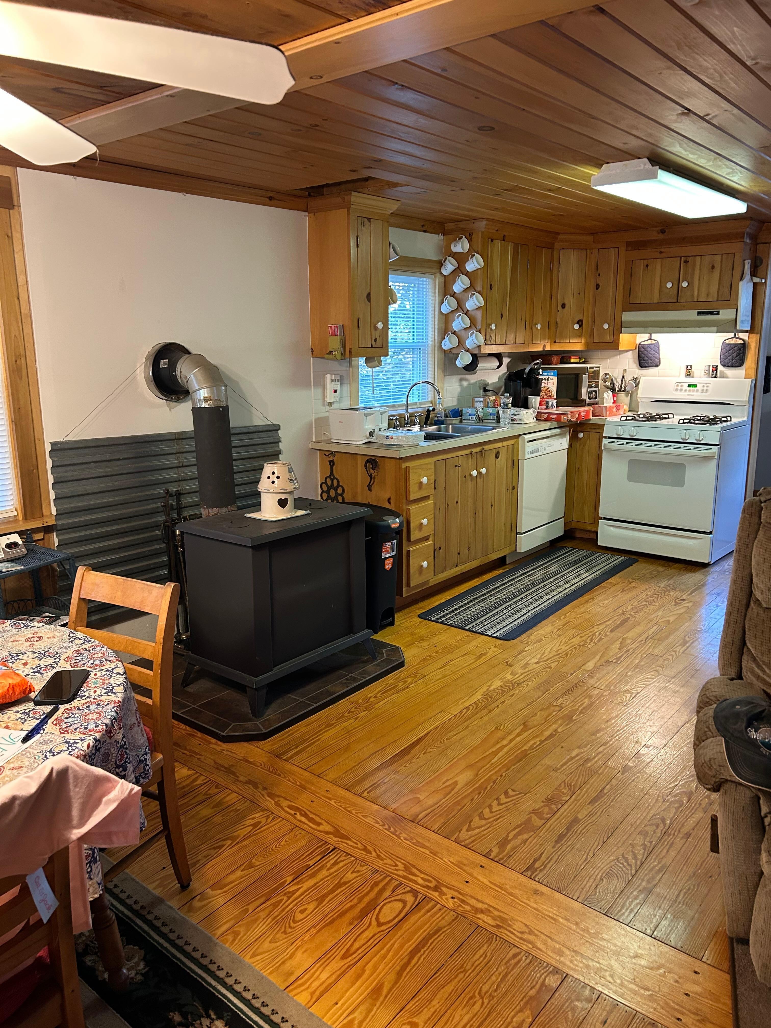 Ample room for kitchen/dining that opens up into the LR. 