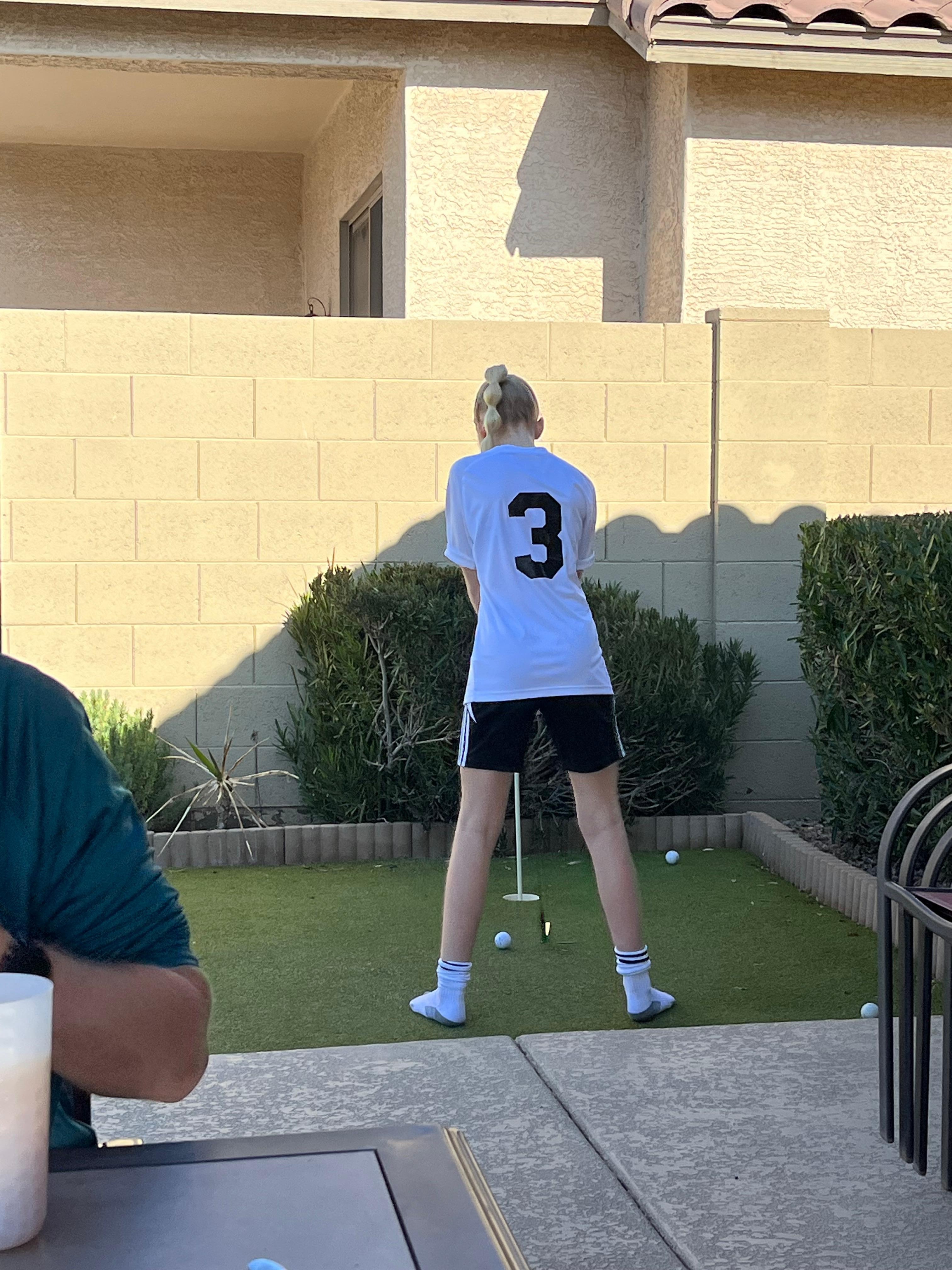 Putting green was a hit with the kids