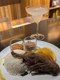 Balinese dish of fried duck.