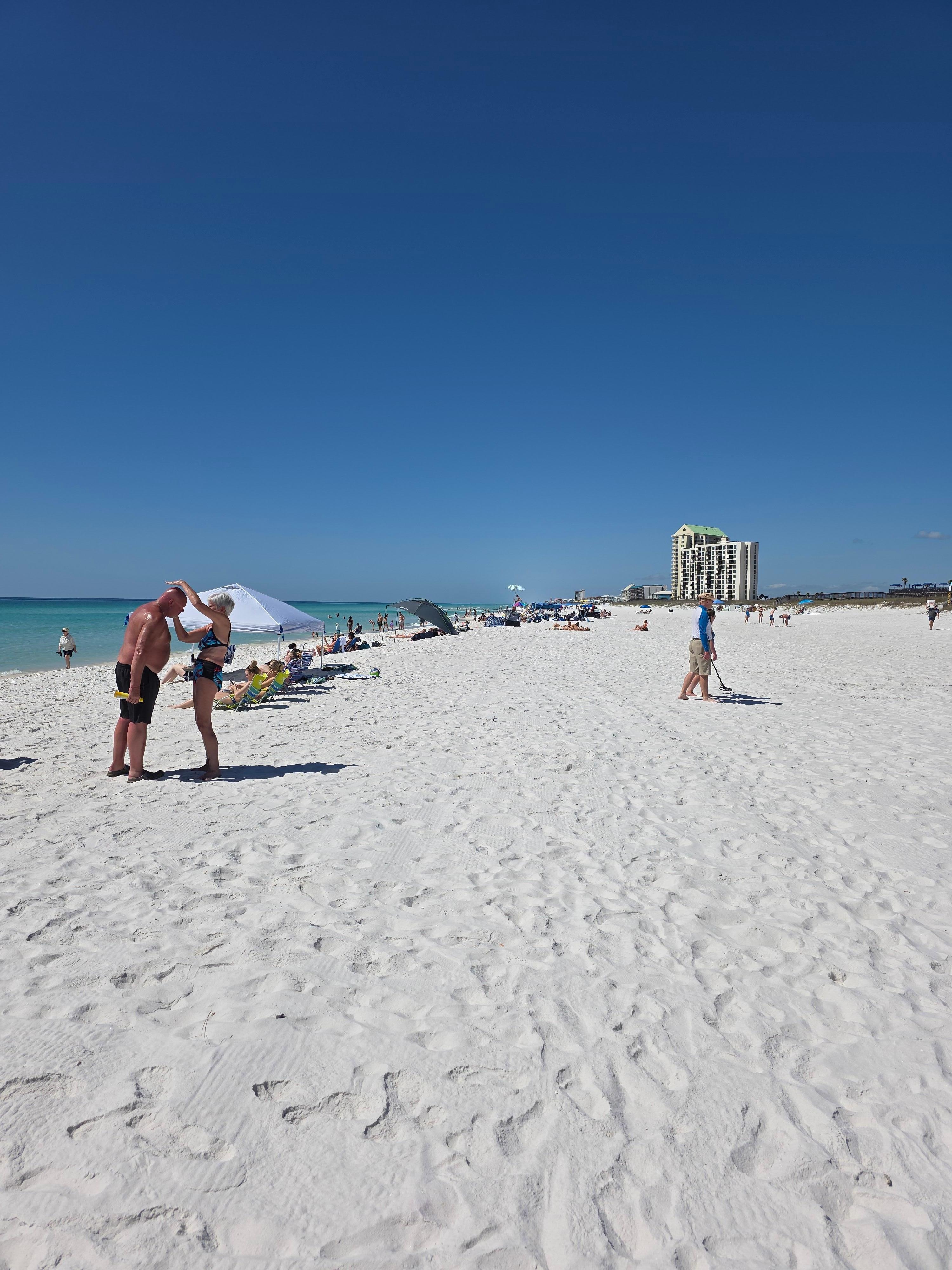 Walking on the beach was  amazing