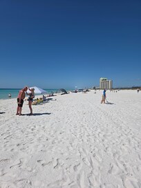 Walking on the beach was amazing