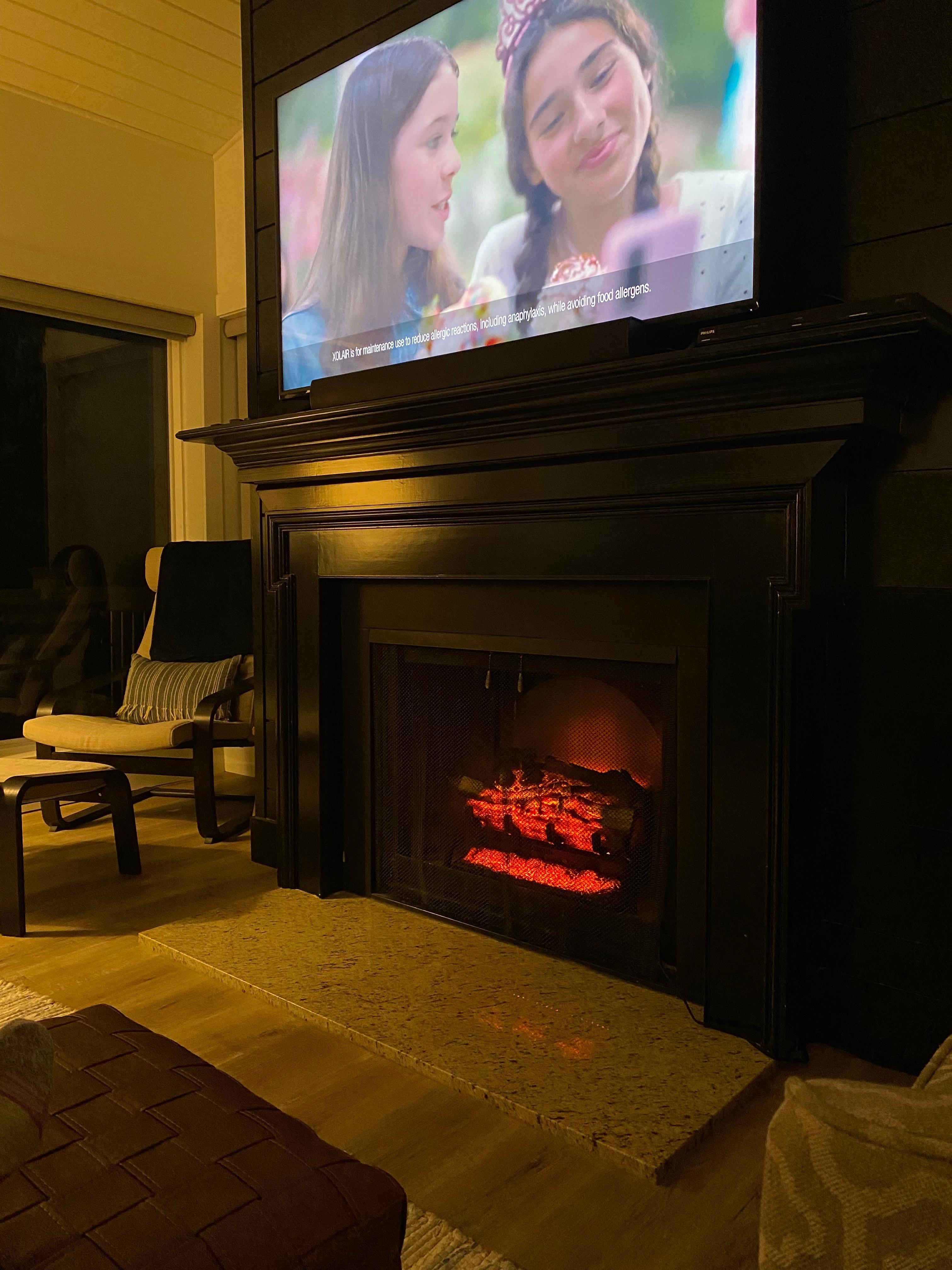 Cozy electric fireplace