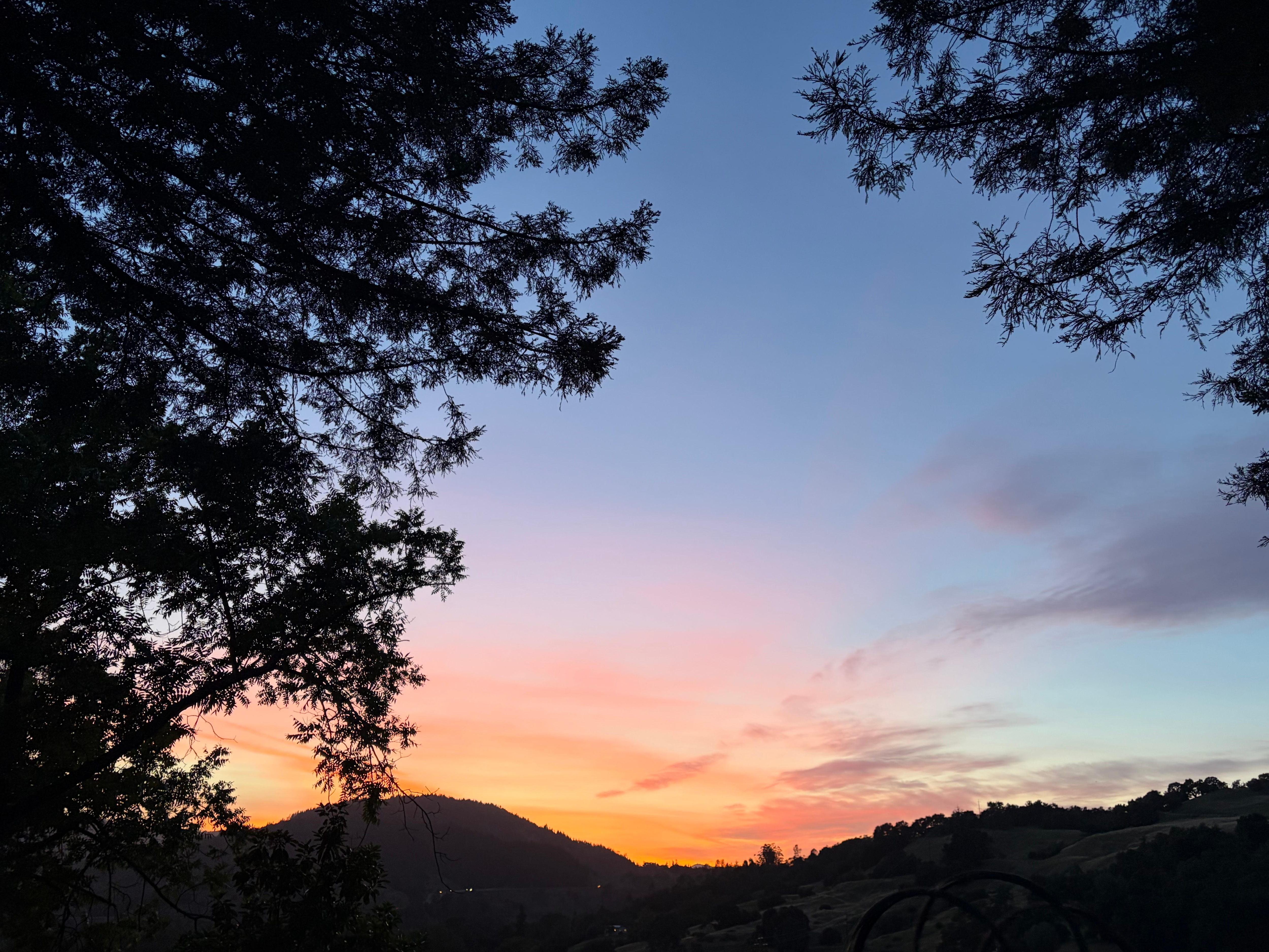 Sunset view from the deck