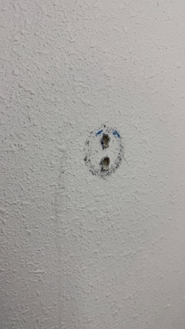 I guess the only bathroom hook was once here