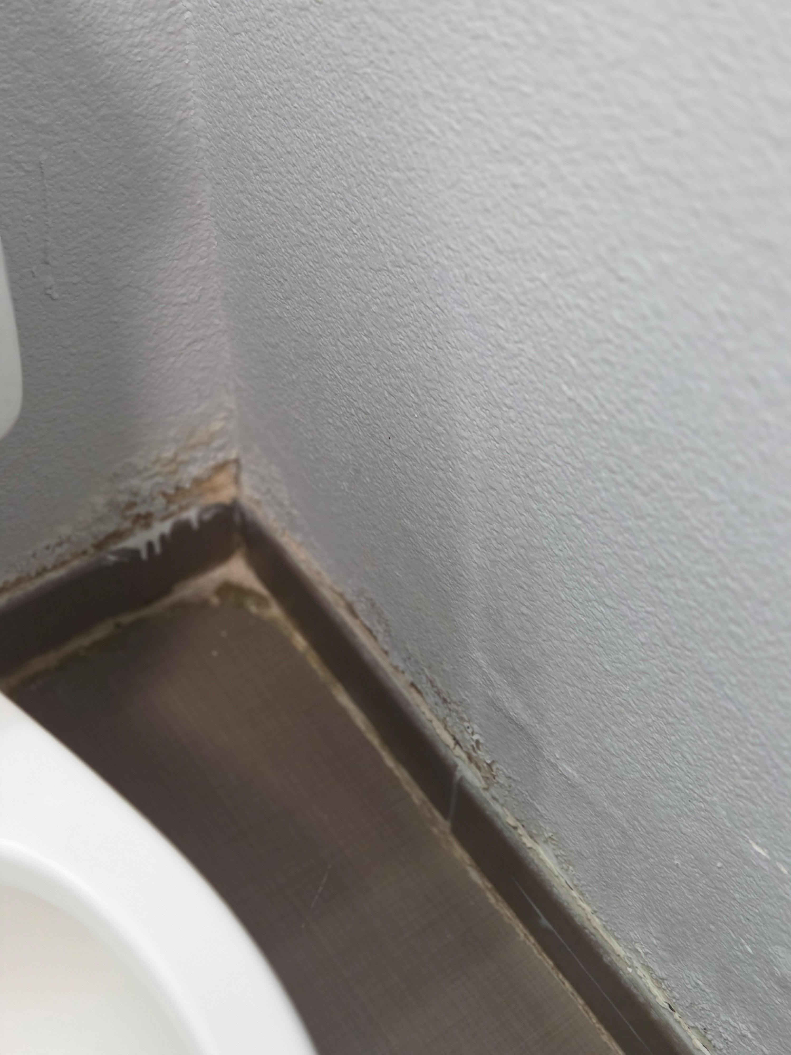 Bathroom stucco crumbling