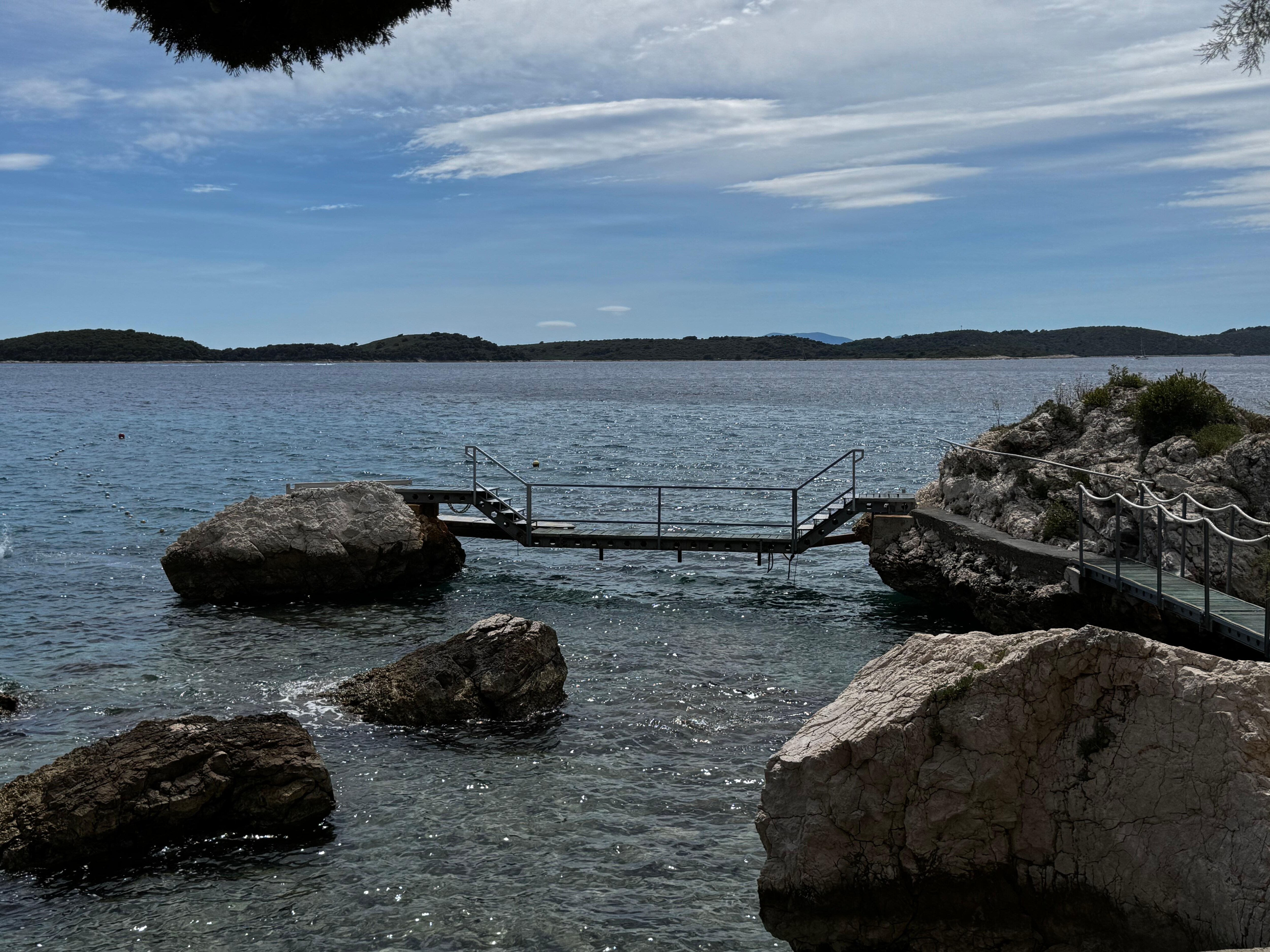 Jetty to swim from and boat pick ups 