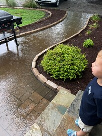 Front walkway after a rain on Wednesday.