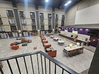 The atrium, which is currently the breakfast bar.