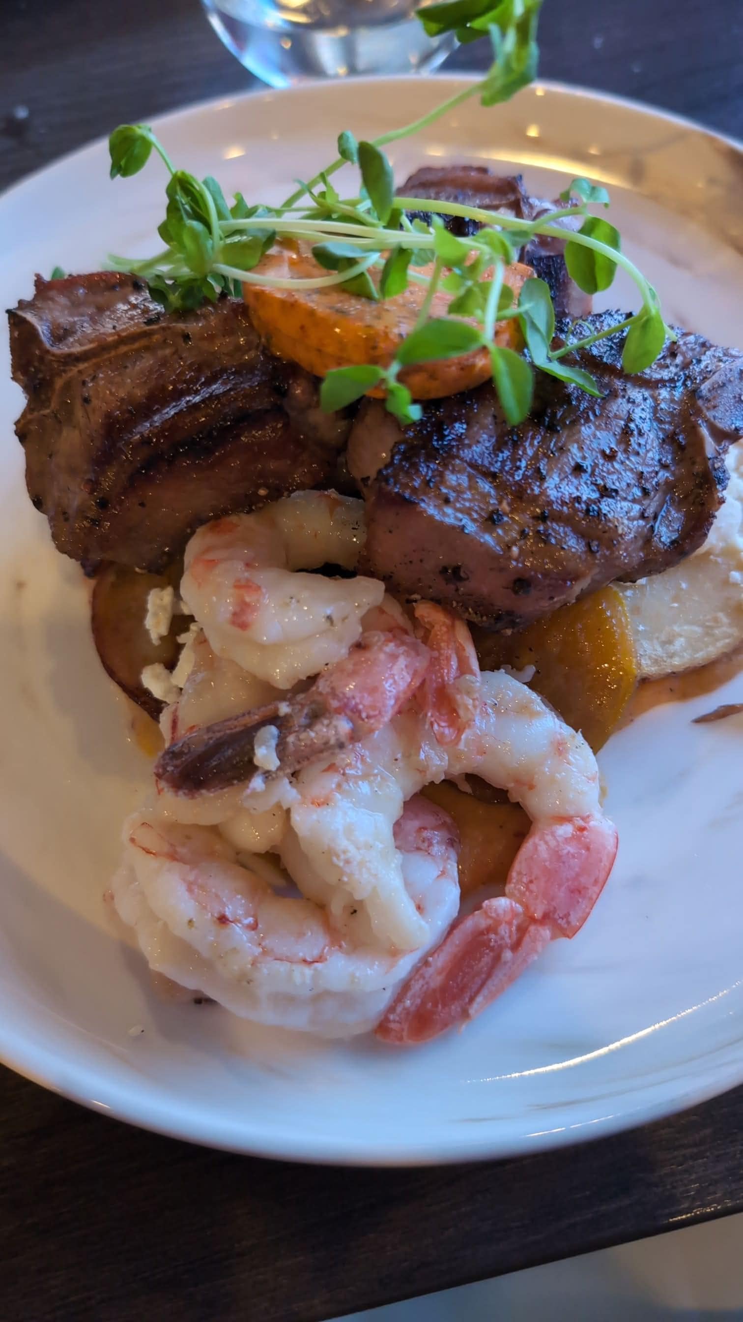 Lamb & prawns