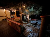 Outside deck at night