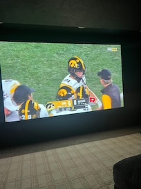 Cheered Iowa to a win on big TV