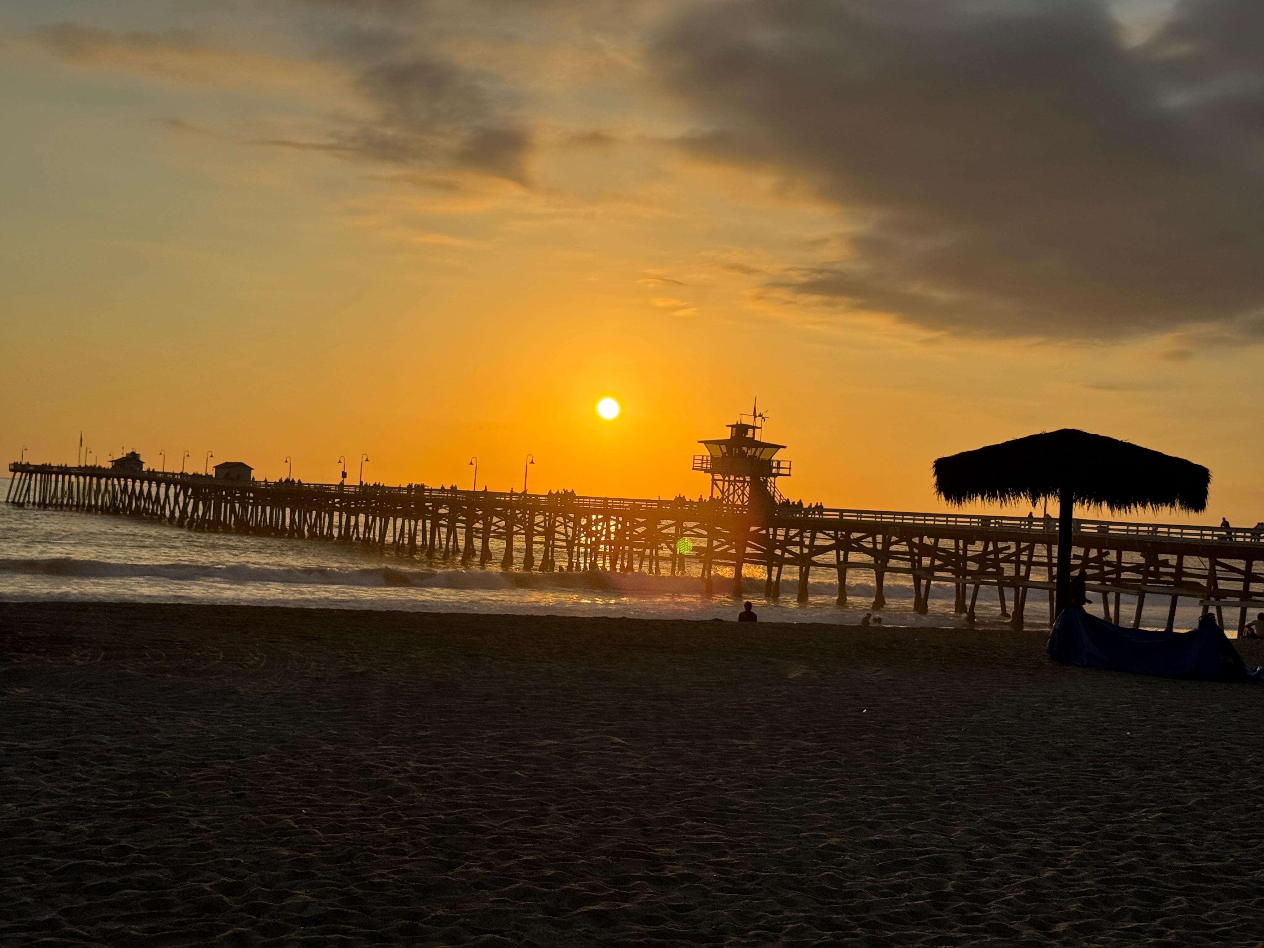 Sunset after Halibut walking home on the beach trail.