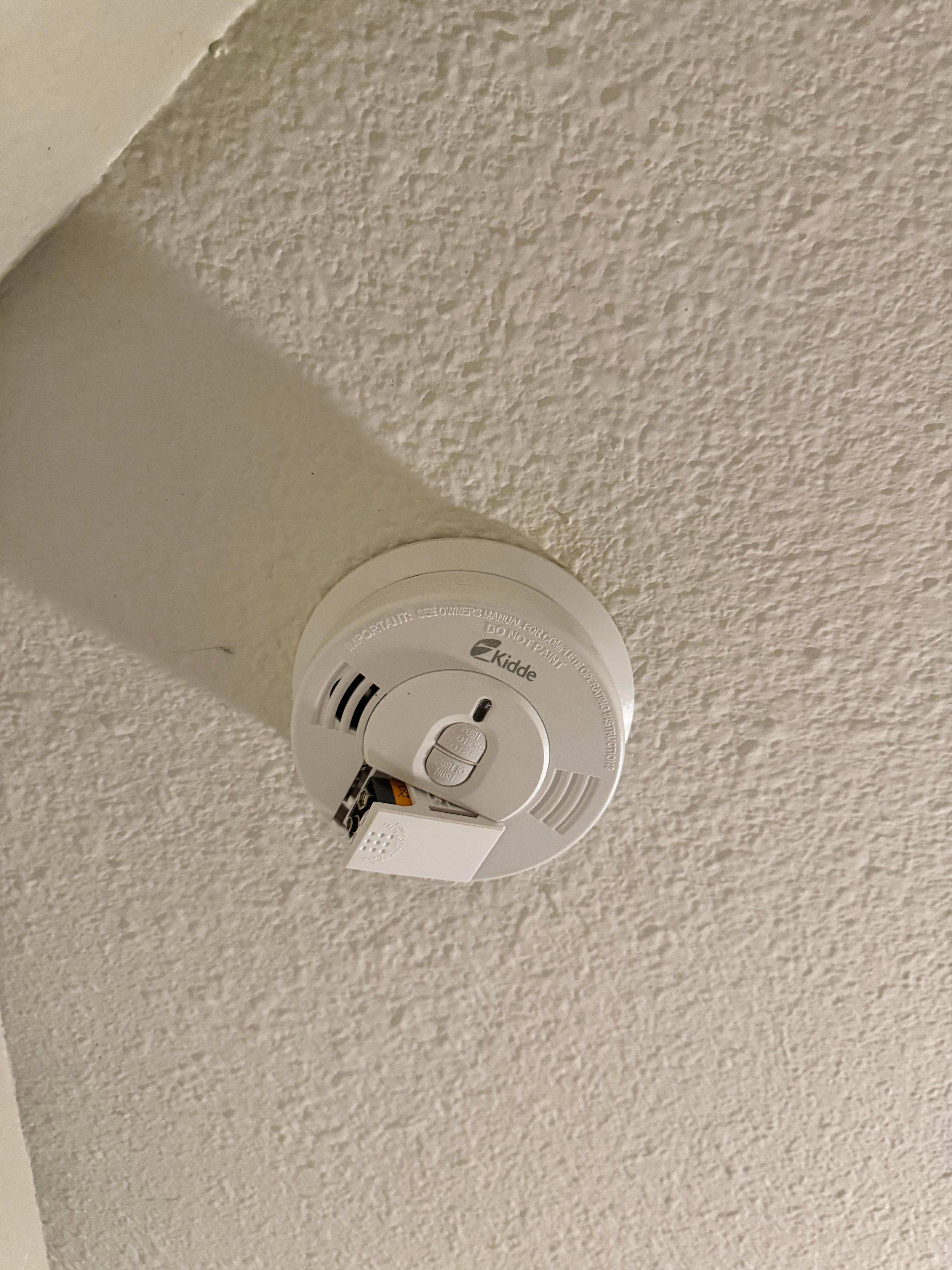 Smoke detectors detached 
