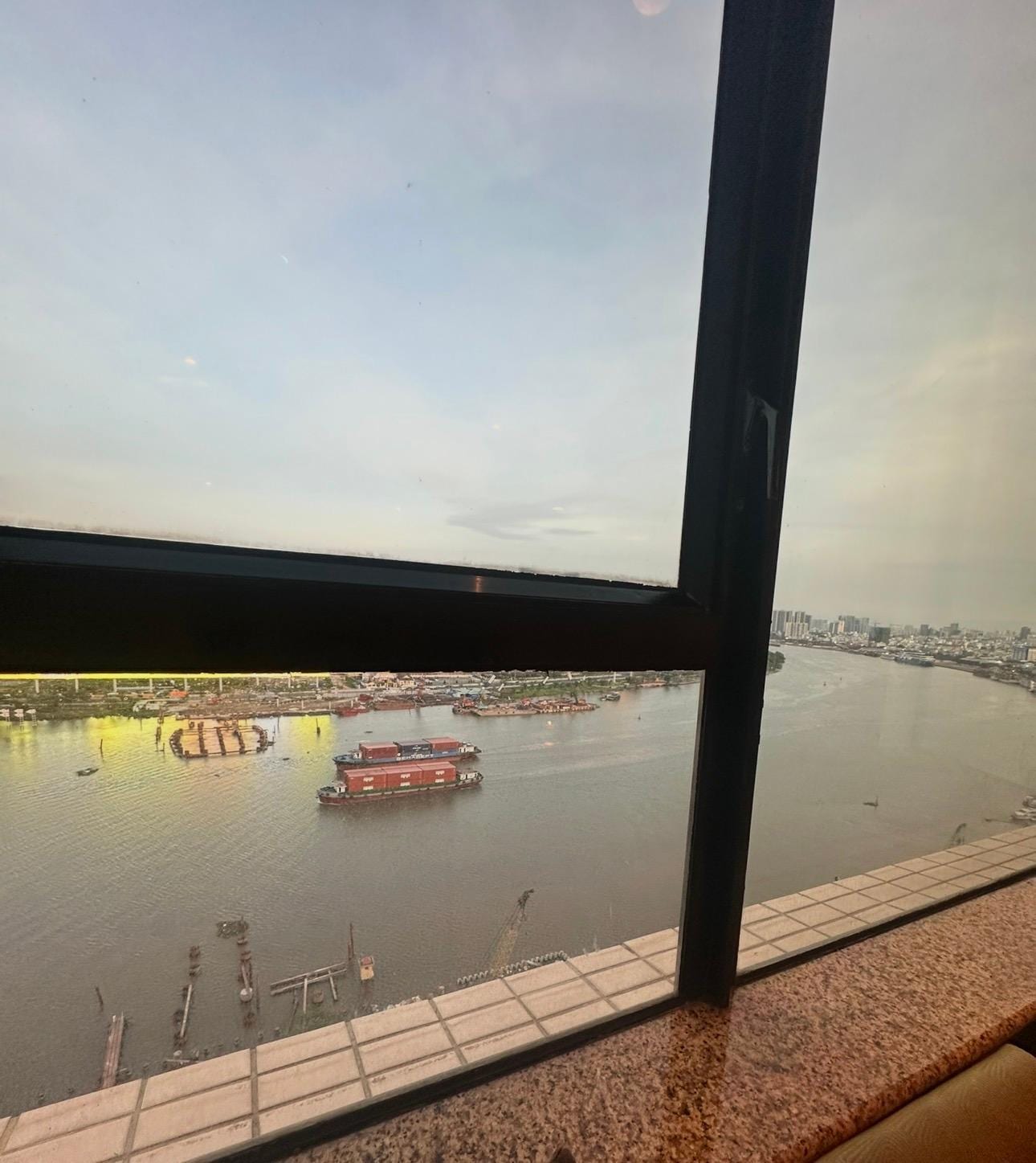 View from the club lounge