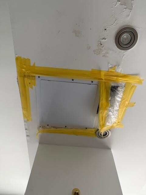 Hole in ceiling