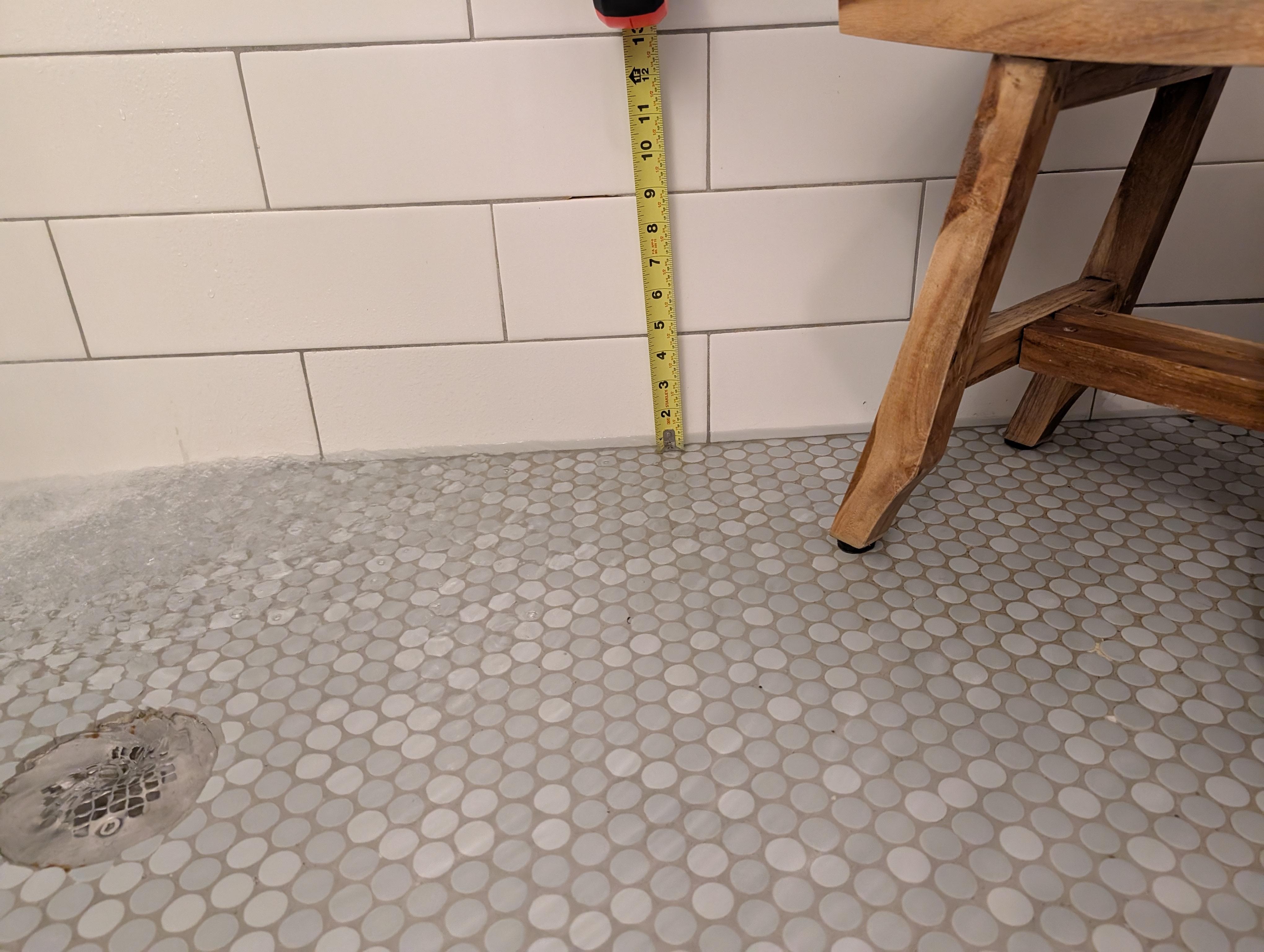 Standing water in shower