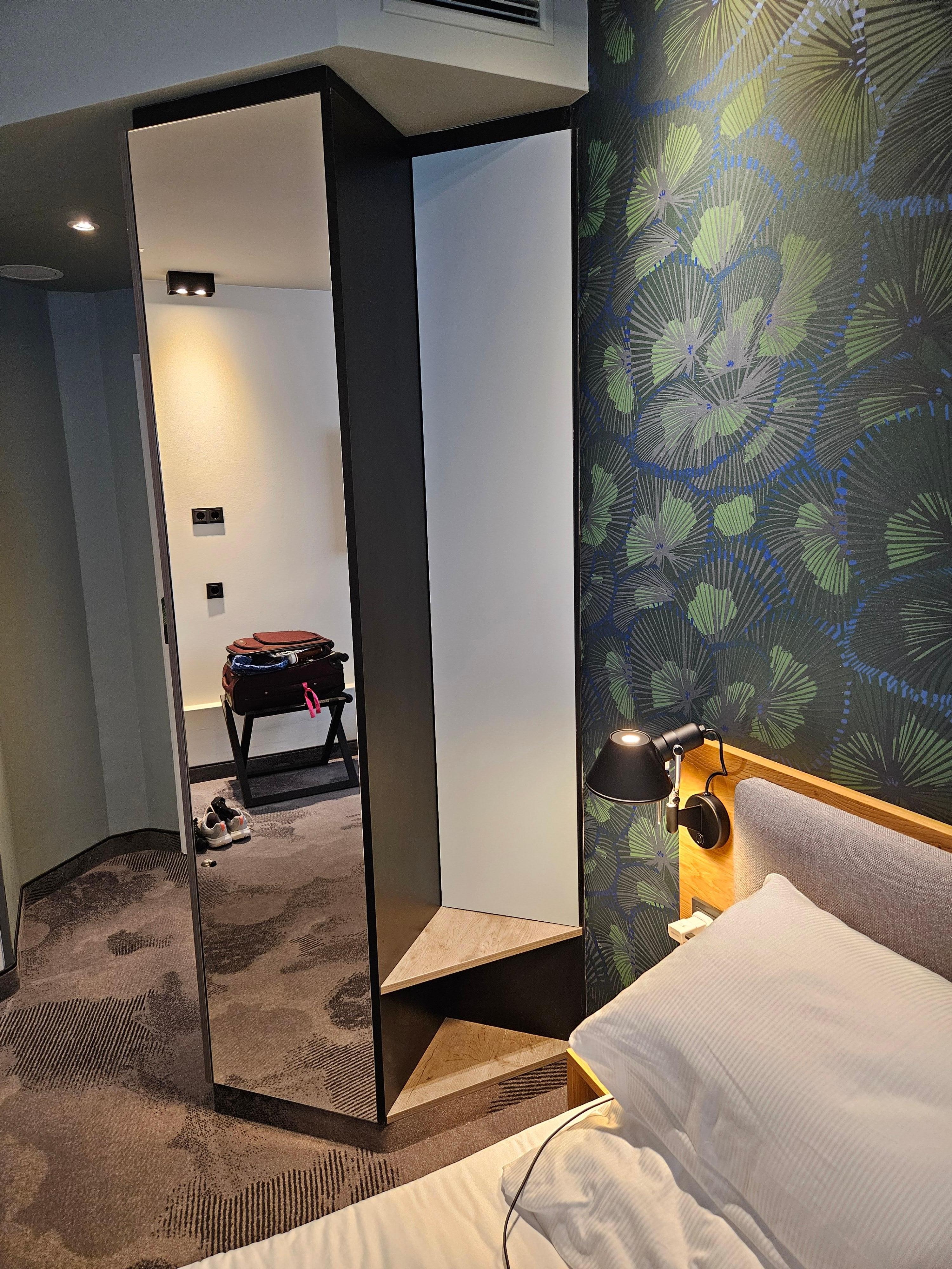 Side table is just enough for your phone and glasses