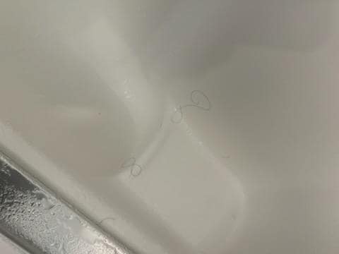 Hair in the tub