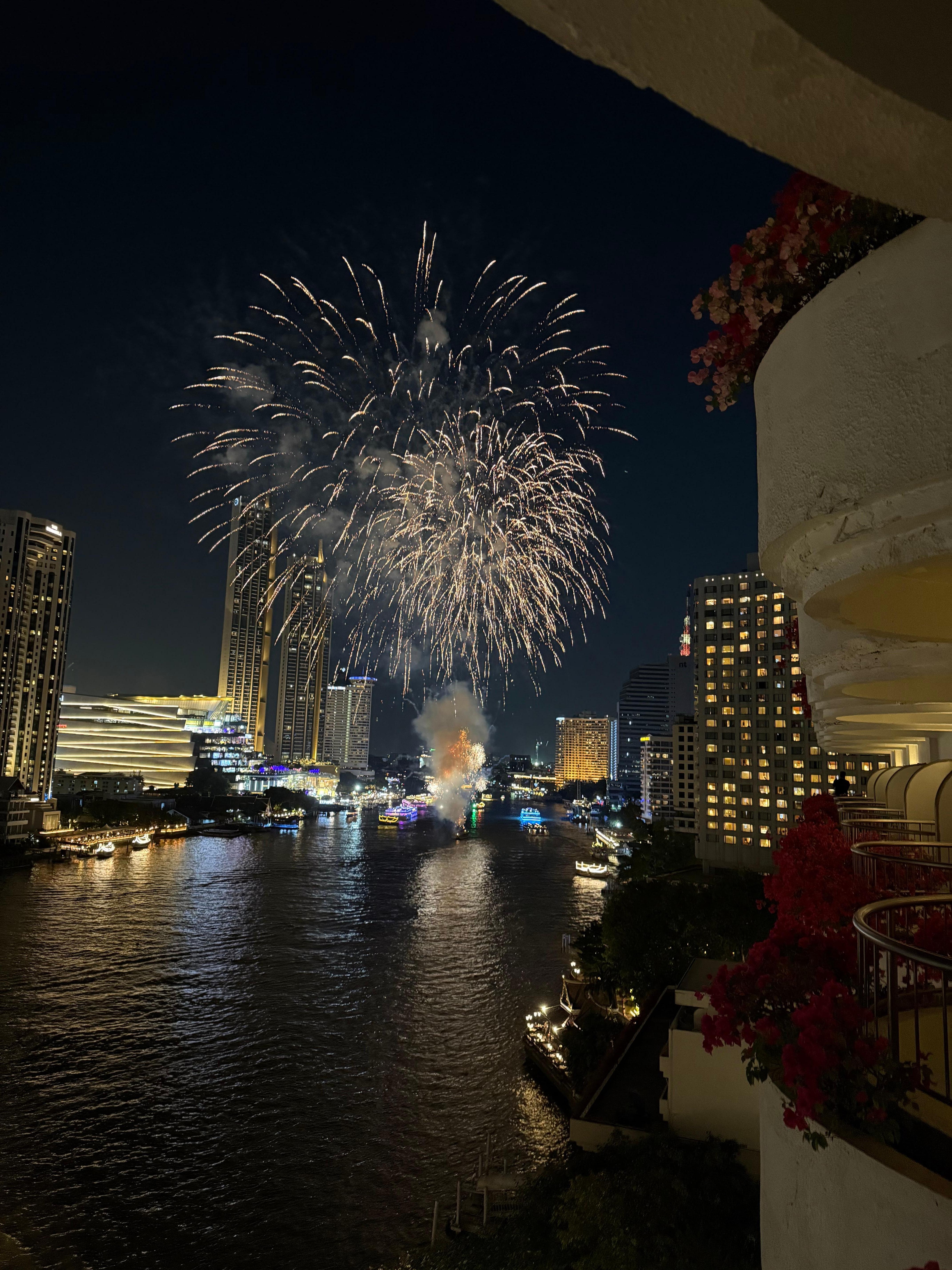 Fireworks from the balcony…