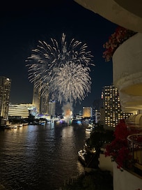 Fireworks from the balconyâŠ