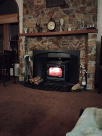 Living room fireplace